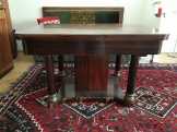 Antik Art Deco asztal, nyitható 120/225x95x74
