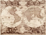 Világtérkép 1708 latin nyelvű másolat reprint