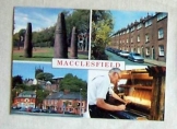 Macclesfield városképek angol postatiszta képeslap