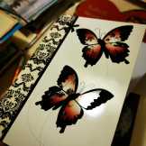 Velúr pillangók-borítékos képeslap