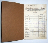 Házbérkönyv Nagy János részére 1926 -ból