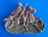 Bronz, lovas harcos dombormű