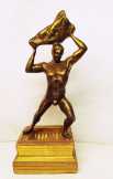Hercules aranyozott bronz szobor Franciaországból,