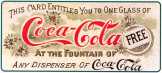 Coca-Cola free card plakát nosztalgia poszter